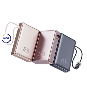 พาวเวอร์แบงค์ขนาดเล็กใหม่ปี 2025 ความจุขนาดใหญ่ 20000mAh ชาร์จเร็ว Pd 22.5W พร้อมสายในตัว ใช้แบตเตอรี่ลิเธียมโพลิเมอร์ - Product Image 1