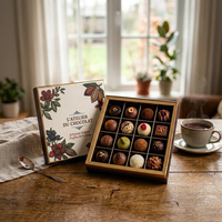 Boîte à chocolat de luxe personnalisée avec logo, écologique, impression CMYK, pour truffes et pralines