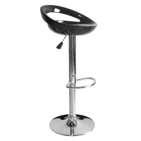 Tabourets de bar en plastique pour chaise haute de mode moderne tabourets de bar en plastique pour la cuisine à hauteur réglable base chromée