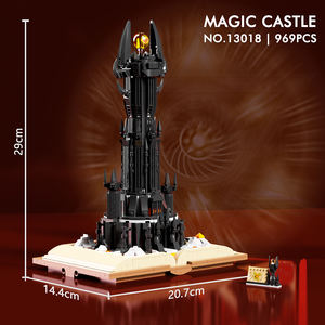 13018 Creative MOC 969PCS Particles Accessories Magic Castle <strong>Building</strong> <strong>Block</strong> Assembled Puzzle Build <strong>Block</strong> Set Plastic Toy - Product Image 6