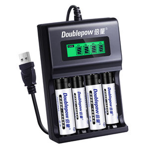Doublepow UK95 אוניברסלי חכם USB במהירות גבוהה טעינת 1.2v 9v נטענת סוללה מטען לnimh NiCD ליתיום AA <span class=keywords><strong>AAA</strong></span> 9v נייד - Product Image 2