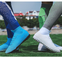 Combinaison libre de couleurs, chaussures de sport de football noires pour hommes, chaussures de football AG pour terrain synthétique, chaussures de football NAIKEWAY