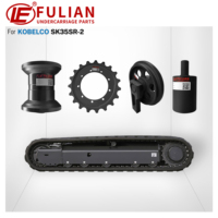SK35SR-2 Series Excavator Wheel Sprocket Bottom Track Roller Idler Top Roller Rubber Track Assembly For Kobelco Spare Parts
