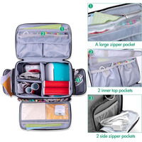 Sac de transport portable à double couche pour accessoires de cricket, sac de rangement de voyage pour presse à tasses Cricut