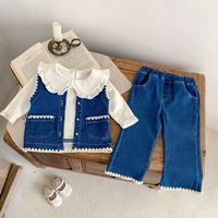 Engepapa Cárdigan de Algodón para Niñas Estilo Vaquero, Ropa de Algodón para Niños, Chaleco para Bebés