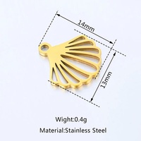 Acier inoxydable Ocean Life Shell Charms 18K Or Couleur Pendentifs Miroir Poli DIY Fabrication Collier Bijoux Fournitures En Gros