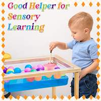 Tables d'activités en bois pour enfants, table sensorielle pour tout-petits, table d'étude et de jeu en bois pour enfants avec chaise