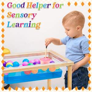Tables d'<span class=keywords><strong>activités</strong></span> en bois pour enfants, <span class=keywords><strong>table</strong></span> sensorielle pour tout-petits, <span class=keywords><strong>table</strong></span> d'étude et de jeu en bois pour enfants avec chaise - Product Image 5