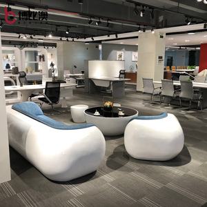 Sofás de piel sintética para oficina, pintura para hornear, diseño moderno, alta calidad - Product Image 2