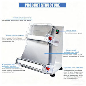 Máquina Eléctrica de Acero Inoxidable para Prensar Masa de Panadería, para Hacer Pizza y Repostería, Nueva - Product Image 2