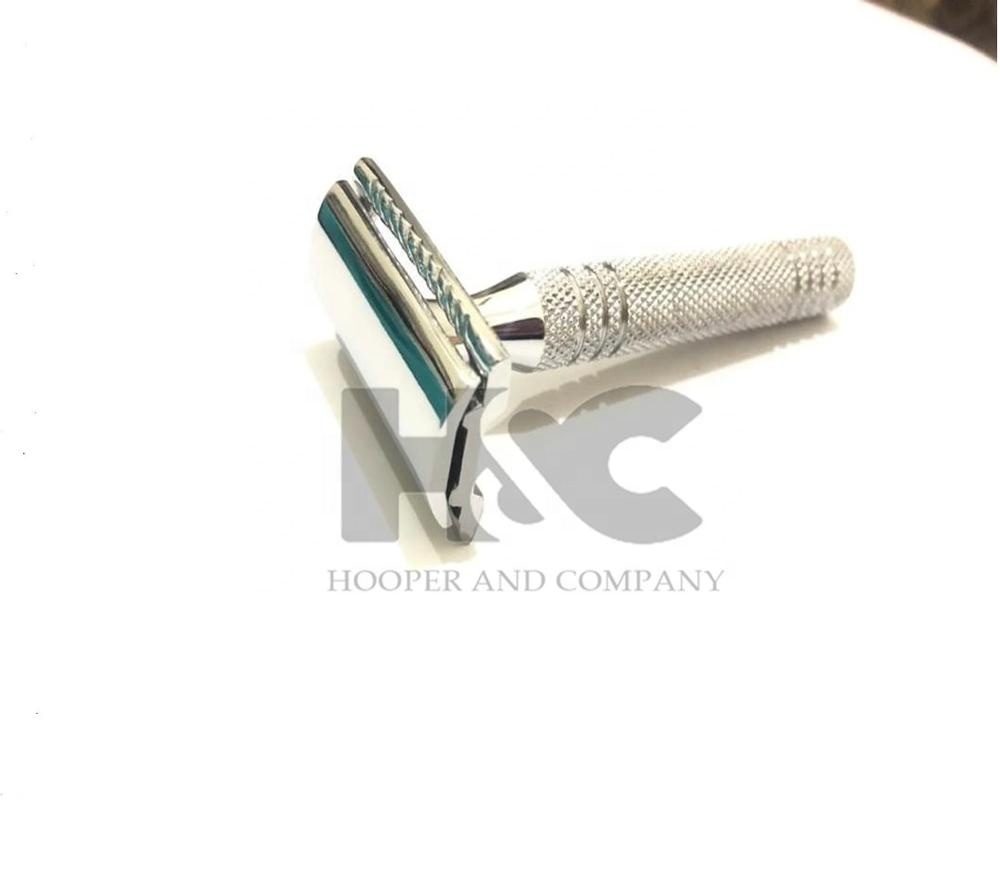 Long Handled Chrome Plated Double Edge Safety Razor for Classic Shaving Sustainable Stainless steel custom design