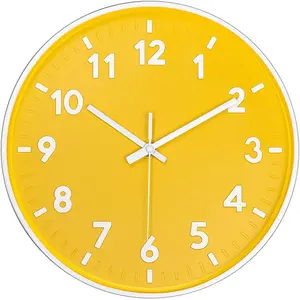 Orologio da parete con numero di goffratura 3D moderno da 12 pollici silenzioso produttore di orologi personalizzati al quarzo in plastica a buon mercato rotondo