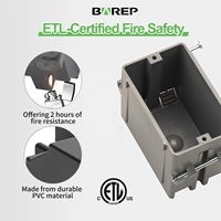 Nouvelle boîte de jonction électrique en PVC Barep, norme américaine ETL, simple compartiment, pour interrupteur et prise