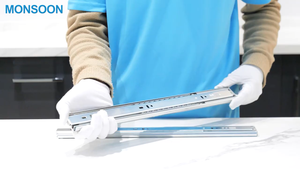 Đồ Nội Thất Tủ Bếp 45Mm Mở Rộng Đầy Đủ Đẩy Để Mở Ngăn Kéo <span class=keywords><strong>Slides</strong></span> Ball Bearing Touch Rebound <span class=keywords><strong>Slides</strong></span> - Product Image 5