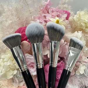 YRX A394, venta al por mayor, 12 Uds., juego de brochas de maquillaje con mango de madera, brocha para mezclar, juegos de brochas de maquillaje de contorno con bolsa de cosméticos - Product Image 4