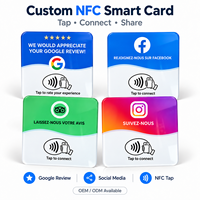 Cartes NFC sans contact miniatures personnalisées avec logo, étanches, 213/215/216, avec code QR, dos adhésif, pour utilisation en hôtel (13,56 MHz)