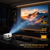 Projecteur intelligent miniature Magicsee MG60, prise en charge 1080P FHD 4K, Android 14.0 WiFi 6, Home Cinéma 150 pouces pour films en extérieur