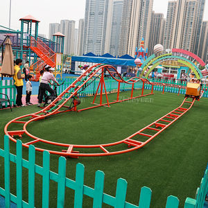 Montagnes russes de jardin sans moteur, équipement de <span class=keywords><strong>parc</strong></span> d'attractions en plein air pour enfants, montagnes russes à pédales humaines - Product Image 2