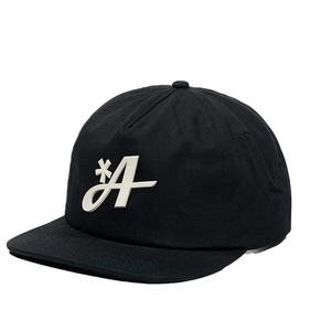 OEM Custom Logo <b>Cap</b> Rubber Patch 5 Panel <b>Flat</b> Brim Snapback Cotton <b>Hat</b> - Product Image 2