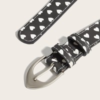 Ceintures pour femmes Y2K, ceintures de créateur rétro à imprimé cœur, accessoire décoratif pour jeans et pantalons en denim, tendance Y2K, mode féminine quotidienne