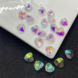 Kristal Swarovski elegan berlian imitasi 6106 manik potong hati persik liontin hati lautan untuk hadiah relatif teman pacar - Product Image 2