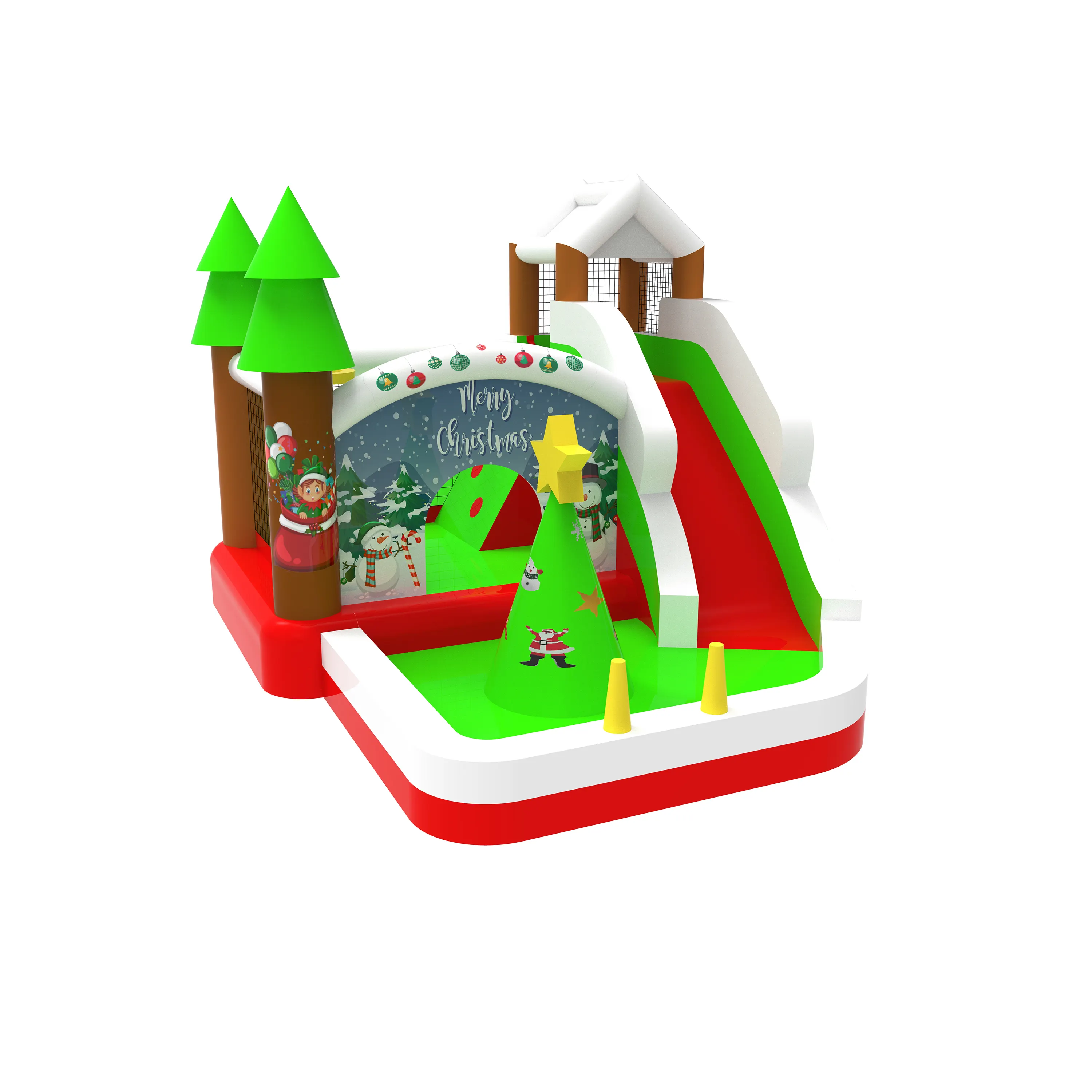 Christmas Inflatable Bounce House Jumping Castle Game For Christmas Party