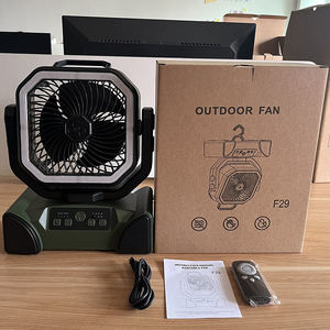 Ventilateur portable rechargeable 40000mAh pour le camping, avec batterie externe, oscillation automatique, lumières LED, commande par bouton, utilisation en camping-car, en voiture, en extérieur - Product Image 6