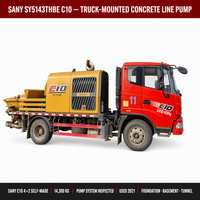Camión Bomba de Concreto Usado Sany SY5143THBE C10 de Segunda Mano 4x2 2021, Repuestos para Bomba de Concreto Disponibles, 14300kg, Exportación
