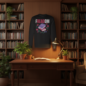 Camiseta de Manga Larga Freedom Anti-Ban con Diseño de Lectura de Libros, Producto Promocional - Product Image 3