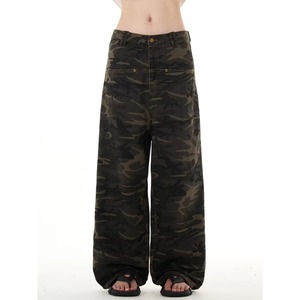 American Style Sports Camouflage Cargo Pants Unisex High Street Spring Loose Retro Straight Casual Denim Jeans - Product Image 5