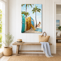 Fournisseur de toiles murales HD sur le thème des planches de surf, imprimés de plage tropicale, articles de décoration pour la chambre