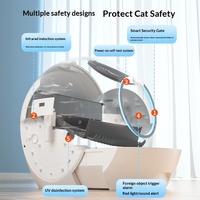 Bac à litière intelligent pour chat, entièrement automatique, grande taille 10 kg, ABS 80L, rond, anti-éclaboussures, anti-chute, contrôlé par WIFI