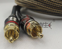 Kabel RCA Berlapis Emas Senger 5M dengan Pelindung Anyaman untuk Koneksi Speaker Amplifier Daya Subwoofer Audio Mobil, Mendukung Model 1080p