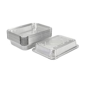 Disposable Aluminum <b>Foil</b> <b>Containers</b> Rectangle Food Grade Takeaway Packaging Thickened For Lunch And Barbecue Use - Product Image 2
