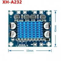 Carte amplificateur audio XH-A232 30W + 30W 2.0 canaux classe D amplificateur de son stéréo numérique DC 8-26V 3A pour haut-parleur TV domestique connecteur MP3