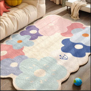 Hot Sell Modern Living Room Camping Kids-friendly Soft Anti Slip Machine <b>Washable</b> Area <b>Rug</b> - Product Image 2