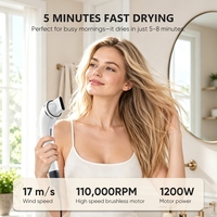 Sèche-cheveux professionnel haute vitesse avec infrarouge, huile essentielle, plasma, 110 000 tr/min, ionique, pour salon, OEM