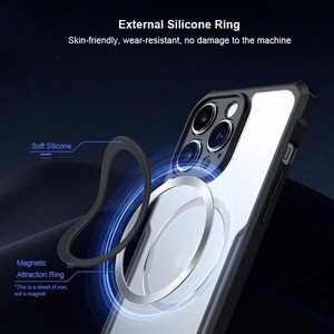 جراب وسادة هوائية مغناطيسية شفافة لكاميرا Redmi A5 Note 14 Pro + Acrylic بعدسات صدمية لكاميرا POCO F7 X7 M7 Pro