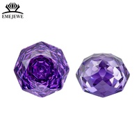 EMEJEWE Zircone cubique 5A de laboratoire, taille octogonale rose, pierre précieuse calibrée en vrac, 50 carats, multicolore avec jeu de couleurs/effet de feu pour la joaillerie