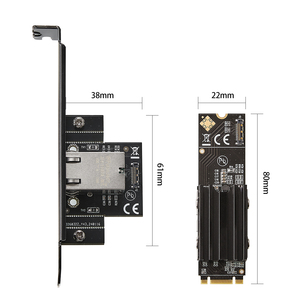 Adaptador de Red Aquantia AQC113C M.2 10Gbps con Cable Ngff PCIe Gen4 X1 2280 a Tarjeta Ethernet RJ45 para Escritorio, Alta Velocidad - Product Image 4