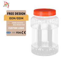 Bouteille en plastique PET vide réutilisable avec bouchon en PP pour lait de coco 1500 ml, conception à ouverture facile, emballage de qualité alimentaire