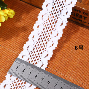Adorno de encaje de ganchillo blanco crudo, cortina de encaje de guipur artesanal, 4cm, adorno de encaje de algodón, listo para enviar - Product Image 3