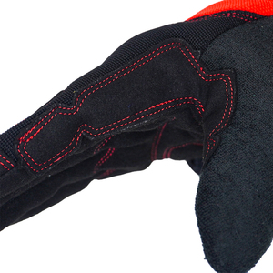 Gants de travail industriels rouges avec logo personnalisé, gants de sécurité durables et antidérapants à la paume en microfibre pour la construction de mécaniciens - Product Image 6