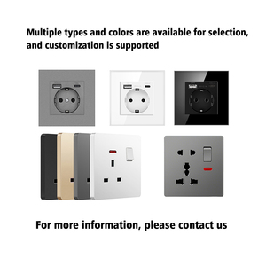 Enchufe <span class=keywords><strong>de</strong></span> pared francés estándar blanco 16A francés USB tipo C carga rápida elegante 86*86 PC Material toma <span class=keywords><strong>de</strong></span> corriente uso doméstico 250V Max - Product Image 6