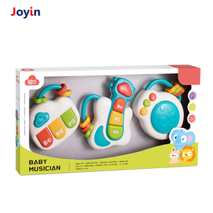 Ensemble de jouets musicaux 3 pièces pour bébé avec <span class=keywords><strong>piano</strong></span>, batterie à main et guitare, son et lumière, jeu éducatif pour les nourrissons et les tout-petits, apprentissage de la musique - Product Image 5
