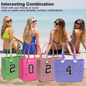 Números Decorativos para Bolsos Bogg, Accesorios Universales Simply Southern del 0 al 9, Insertos de Goma para Bolsos de Playa, Números DIY - Product Image 6