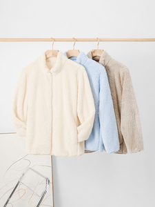 Nueva moda Unisex de gran tamaño Casual cremallera Sherpa-Fleece Cardigan Sudadera con capucha abrigo XL personalizado invierno suave cálido sudadera gruesa - Product Image 2