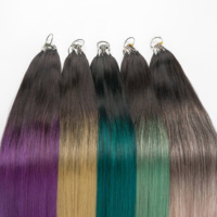 Extensions de cheveux synthétiques tressées au crochet, tissage simple, teintes, noires naturelles, styles Yaki Straight et Kinky Straight, pour perruques