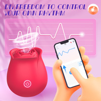 ODM Erwachsenenspielzeug APP Rose und Big Mouth Rose Vibrator 9 Saug- und Vibrationsmodi Nippel-Klitoris-Massagegerät Mini Rose Sexspielzeug für Frauen