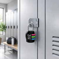 SAMHOO Cadenas antivol à code de sécurité, combinaison réinitialisable à 3 chiffres, en alliage de zinc